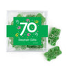 Personalized Milestones 70th Birthday Confetti JUST CANDY® favor cube with Sugar Sanded Gummy Bears