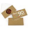 Personalized Birthday Milestone Ninety Confetti Gourmet Infused Belgian Chocolate Bars (3.5oz)