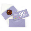 Personalized Birthday Milestone Ninety Confetti Gourmet Infused Belgian Chocolate Bars (3.5oz)