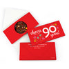 Personalized Birthday Milestone Ninety Confetti Gourmet Infused Belgian Chocolate Bars (3.5oz)