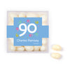Personalized Milestones 90th Birthday Confetti JUST CANDY® favor cube with Jelly Belly Jelly Beans