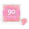 Personalized Milestones 90th Birthday Confetti JUST CANDY® favor cube with Jelly Belly Jelly Beans