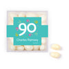 Personalized Milestones 90th Birthday Confetti JUST CANDY® favor cube with Jelly Belly Jelly Beans