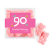Personalized Milestones 90th Birthday Confetti JUST CANDY® favor cube with Sugar Sanded Gummy Bears