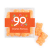Personalized Milestones 90th Birthday Confetti JUST CANDY® favor cube with Sugar Sanded Gummy Bears