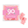 Personalized Milestones 90th Birthday Confetti JUST CANDY® favor cube with Sugar Sanded Gummy Bears