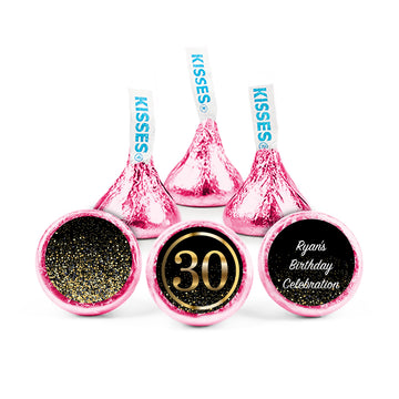 Personalized 30th Milestone Birthday Elegant Birthday Bash Hershey's Kisses