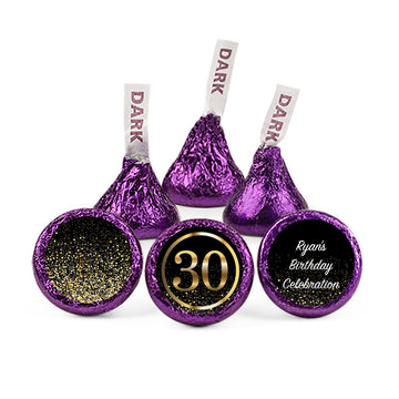 Personalized 30th Milestone Birthday Elegant Birthday Bash Hershey's Kisses