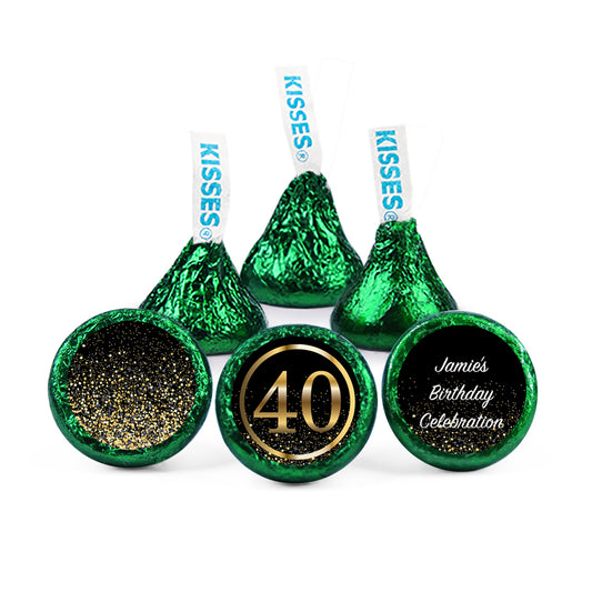 Personalized 40th Milestone Birthday Elegant Birthday Bash Hershey's Kisses