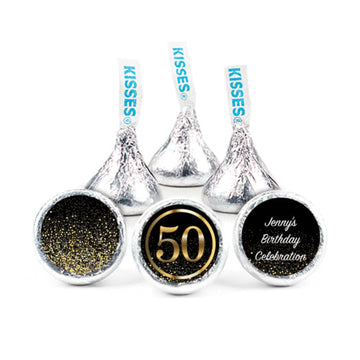 Personalized Elegant Birthday Bash 50 3/4" Stickers (108 Stickers)
