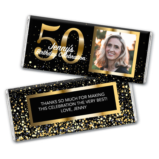 Personalized 50th Birthday Celebration Hershey's Milk Chocolate Bar