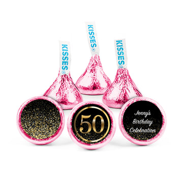 Personalized 50th Milestone Birthday Elegant Birthday Bash Hershey's Kisses