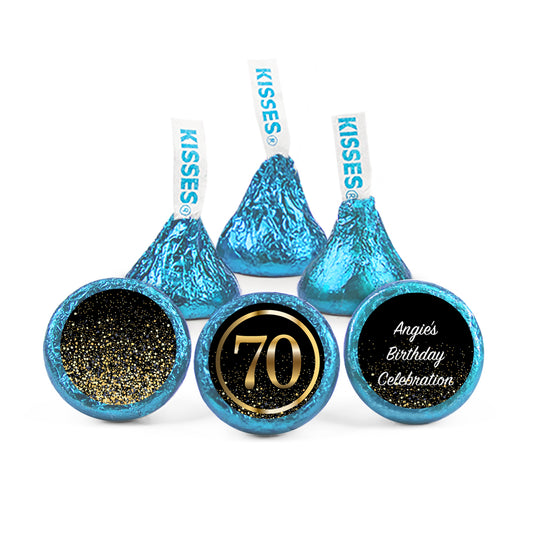Personalized 70th Milestone Birthday Elegant Birthday Bash Hershey's Kisses
