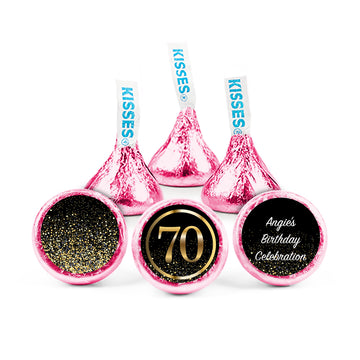 Personalized 70th Milestone Birthday Elegant Birthday Bash Hershey's Kisses