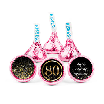 Personalized Elegant 80th Birthday Bash Hershey's Kisses