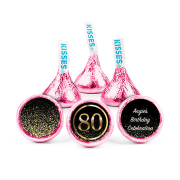 Personalized 80th Milestone Birthday Elegant Birthday Bash Hershey's Kisses