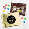 Personalized 100th Milestone Birthday 100 Elegant Birthday Bash Candy Favor Bag - M&Ms or Skittles