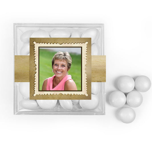 Personalized Milestone 50th Birthday Years in the Making JUST CANDY® favor cube with Just Candy Milk Chocolate Minis