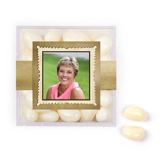 Personalized Milestones 50th Birthday Years in the Making JUST CANDY® favor cube with Jelly Belly Jelly Beans