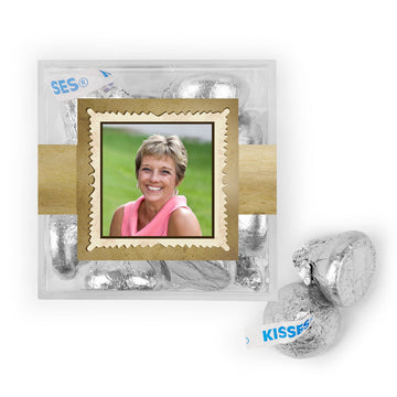 Personalized Milestone 50th Birthday Years in the Making JUST CANDY favor cube with Hershey's Kisses