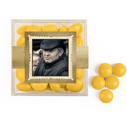 Personalized Milestone 60th Birthday Years in the Making JUST CANDY® favor cube with Just Candy Milk Chocolate Minis
