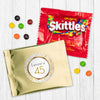 Personalized Birthday Glimmering Gold Candy Favor Bag - M&Ms or Skittles