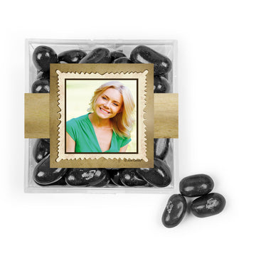 Personalized Milestones 40th Birthday Years in the Making JUST CANDY favor cube with Jelly Belly Jelly Beans
