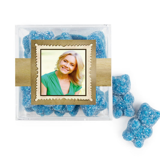 Personalized Milestones 40th Birthday Years in the Making JUST CANDY® favor cube with Sugar Sanded Gummy Bears