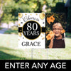80th Birthday Yard Sign and Stake Personalized - Milestone Cheers with Photo