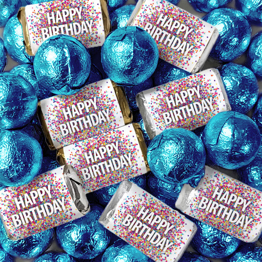 Happy Birthday Candy Confetti Hershey's Miniatures and Chocolate Mix