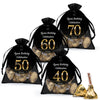 Personalized Elegant Birthday Bash Hershey's Kisses in Organza Bags with Gift Tag