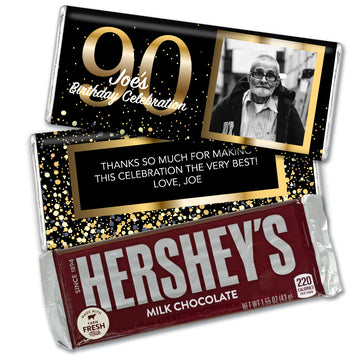 Personalized Milestone Birthday Elegant Birthday Bash Hershey's Milk Chocolate Bar with Photo
