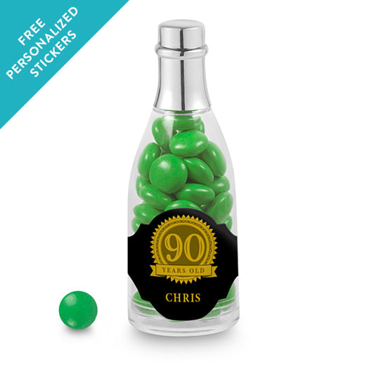 Milestones Personalized Champagne Bottle 90th Birthday Favors (25 Pack)