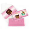 Personalized Milestone Birthday 40th Cupcake Photo Gourmet Infused Belgian Chocolate Bars (3.5oz)