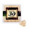 Personalized Milestones 30th Birthday Confetti Scroll JUST CANDY® favor cube with Jelly Belly Jelly Beans