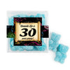 Personalized Milestones 30th Birthday Confetti Scroll JUST CANDY® favor cube with Sugar Sanded Gummy Bears