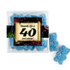 Personalized Milestones 40th Birthday Confetti Scroll JUST CANDY® favor cube with Sugar Sanded Gummy Bears