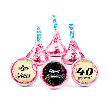 Personalized 30th Milestone Birthday Scroll Confetti Hershey's Kisses