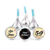 Personalized 50th Milestone Birthday Scroll Confetti Hershey's Kisses