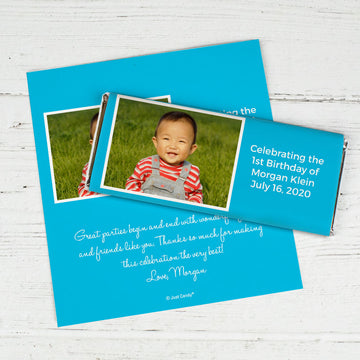 Birthday Personalized Chocolate Bar Wrappers Photo & Message