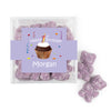 Personalized First Birthday JUST CANDY® favor cube with Sugar Sanded Gummy Bears Cupcake