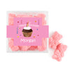 Personalized First Birthday JUST CANDY® favor cube with Sugar Sanded Gummy Bears Cupcake