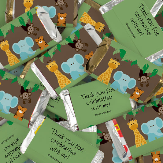 Kid's Birthday Chocolate Wrapped Hershey's Miniatures Jungle Buddies