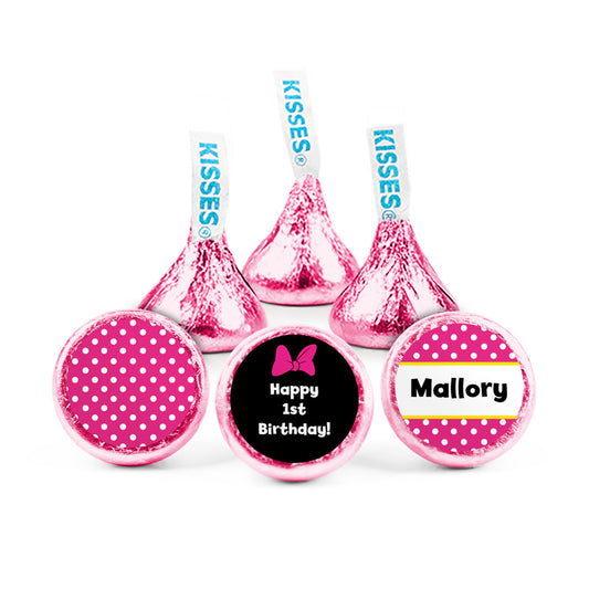 Personalized First Birthday Minnie Mouse Hershey's Kisses