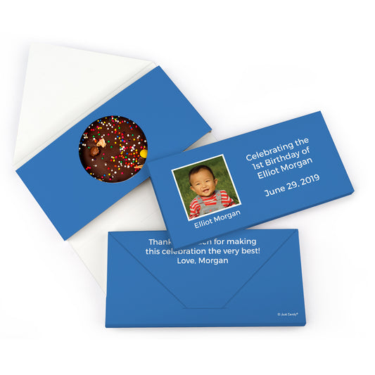 Personalized Birthday Photo & Message Gourmet Infused Belgian Chocolate Bars (3.5oz)
