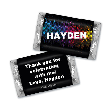 Birthday Personalized Hershey's Miniatures Blacklight Techno Rave