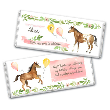 Personalized Kids Birthday Galloping Birthday Hershey's Milk Chocolate Bar