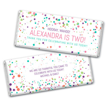 Personalized Birthday Colorful Splatter Hershey's Milk Chocolate Bar & Wrapper