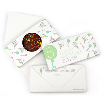 Personalized Birthday Party Time Gourmet Infused Belgian Chocolate Bars (3.5oz)