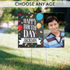 Happy Birthday Yard Sign and Stake Personalized Birthday Chalk with Photo